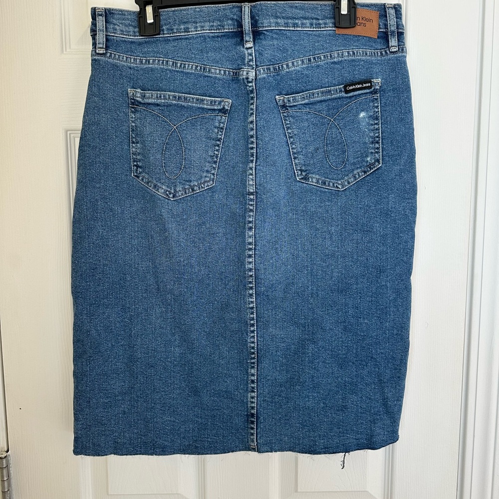 Calvin Klein Blue Denim Skirt - Picture 3 of 5